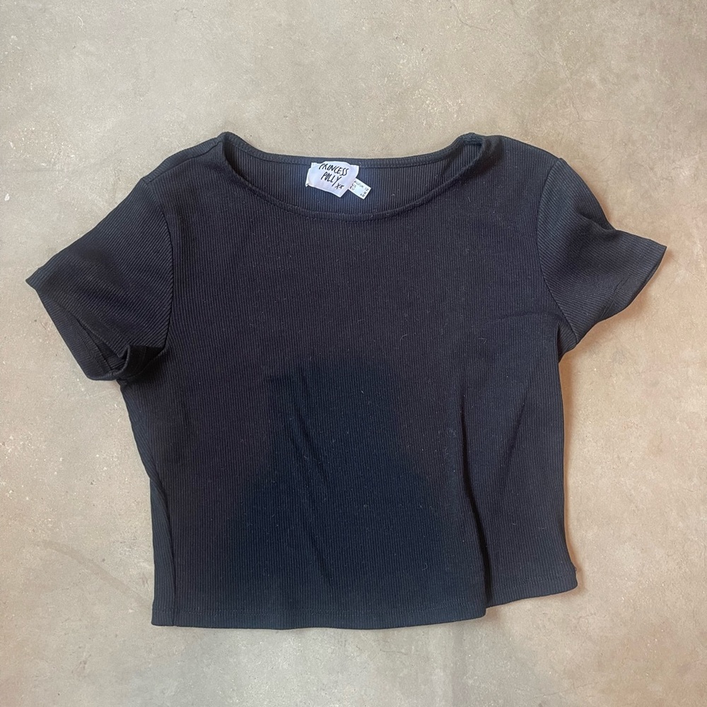 Princess Polly Black Crop Top